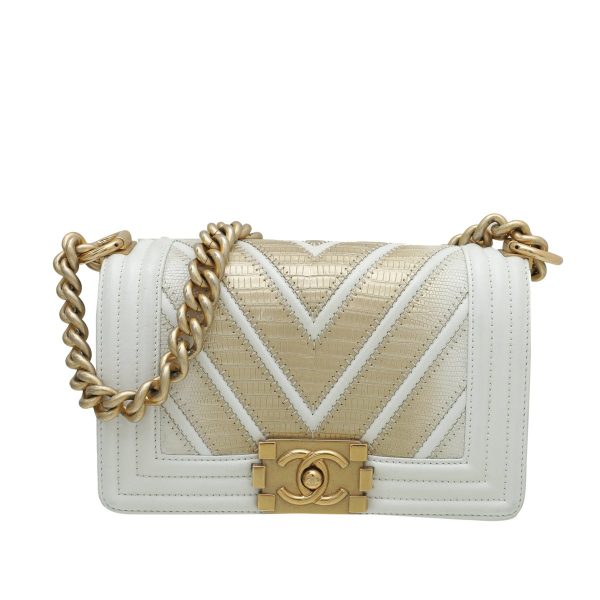 Chanel Bicolor Boy Small Bag For Sale