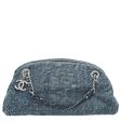 Chanel Blue Denim Camellia Just Mademoiselle Bag Sale