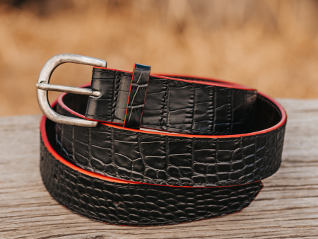 Classic Belt - Black Croco For Discount