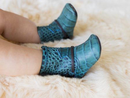 Baby coal - Turquoise croco Fashion