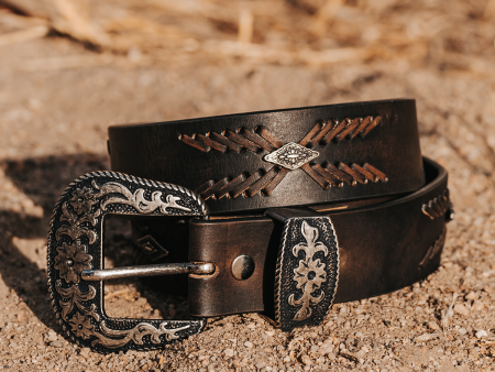 Westbound Belt - Black Distressed For Discount