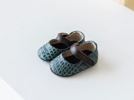 Baby jane - Turquoise croco Online Hot Sale