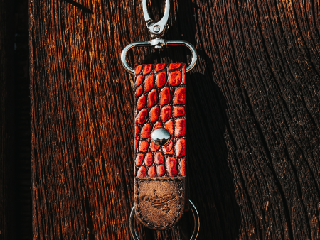 Key chain - Red croco Sale