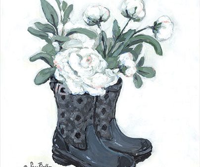 BAKE238 - Rain Boot Peonies - 12x16 Cheap